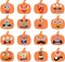 32 Pieces Halloween Foam Pumpkin Craft Kit and Pumpkin Foam Stickers Self Adhesive Halloween Stickers for Kid's Halloween Party Crafts Decorations (Funny Style)